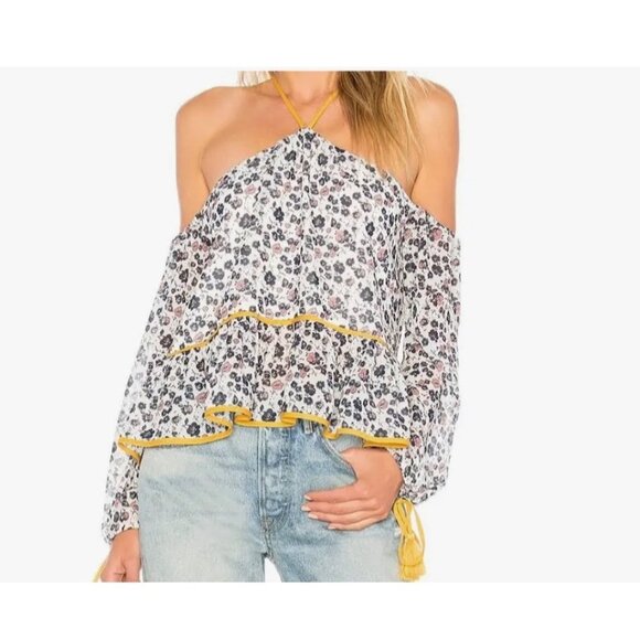 Tularosa Tops - Tularosa Neck Tie Off The Shoulder Syrah Top size XS